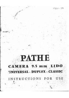 Pathe Lido manual. Camera Instructions.